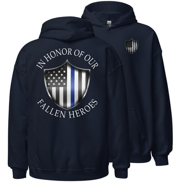 Police Thin Blue Line Hoodie navy
